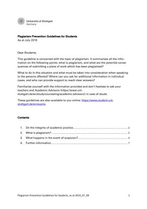 Plagiarism Prevention Guidelines (PDF)