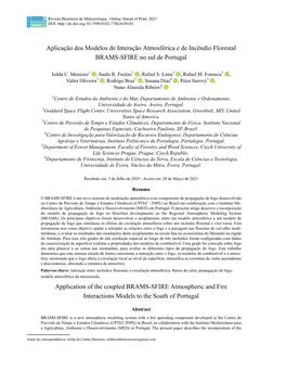 Aplicação Dos Modelos De Interação Atmosférica E De Incêndio Florestal BRAMS-SFIRE No Sul De Portugal