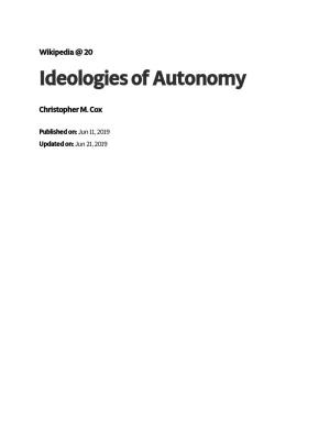 Ideologies of Autonomy