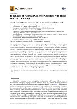 Toughness of Railroad Concrete Crossties with Holes and Web Openings