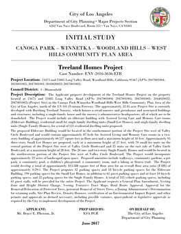 INITIAL STUDY Treeland Homes Project