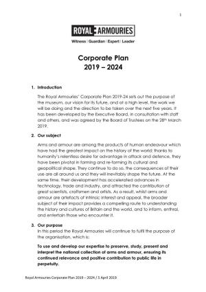 Corporate Plan 2019 – 2024