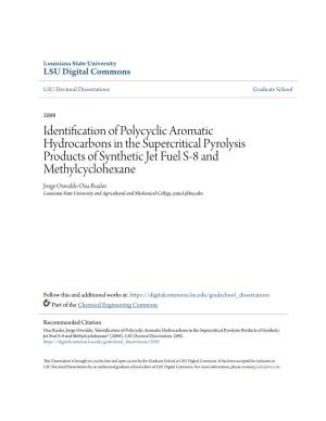 Identification of Polycyclic Aromatic Hydrocarbons in the Supercritical