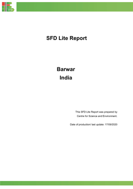 SFD Lite Report Barwar India