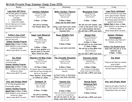 British Private Prep Summer Camp June 2016