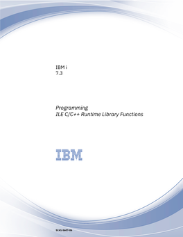 Programming ILE C/C++ Runtime Library Functions