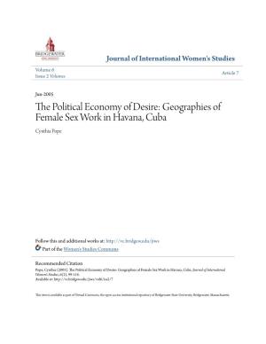 Geographies of Female Sex Work in Havana, Cuba Cynthia Pope