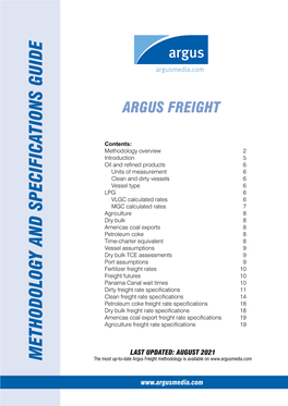 Argus Freight Methodology Is Available On