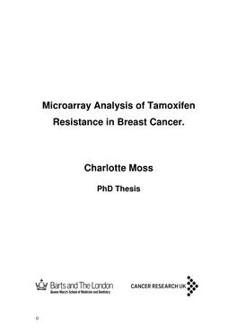 Microarray Analysis of Tamoxifen Resistance in Breast Cancer