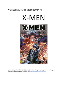 Verkefnahefti Með Bókinni X-Men