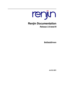 Renjin Documentation Release 3.5-Beta76 Bedatadriven