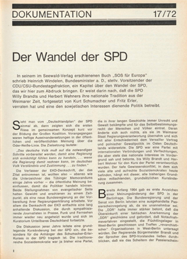 Der Wandel Der SPD