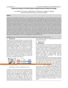 Numerical Analysis of a Wind Catcher Assisted Passive Cooling Technology