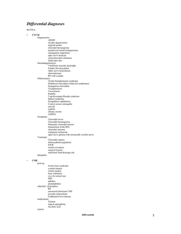 Differential Diagnoses