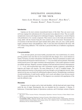 Infiltrative Angiolipoma of the Neck