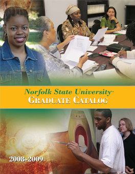 Norfolk State University 2008-2009 Graduate Catalog