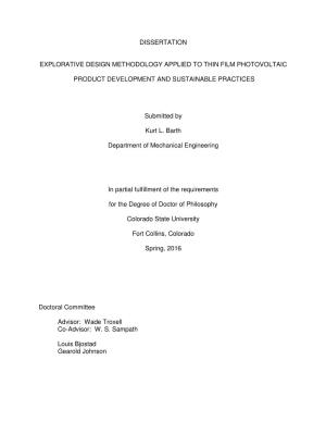 Dissertation Explorative Design Methodology