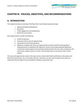 Chapter Iii. Policies, Objectives, and Recommendations