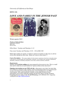 Love and Family in the Jewish Past