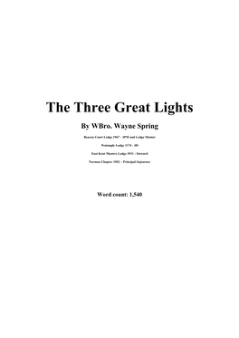 The Three Great Lights