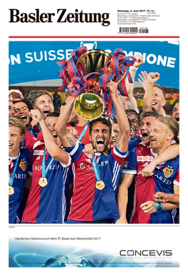 Herzlichen Glückwunsch Dem FC Basel Zum Meistertitel 2017 20 Cor .S Nèrc Ch We Ar Dg Iz Er Ra Meis Tu Li Er Te Td Rt It Em El Un FC Dz Ba Um Sel 2