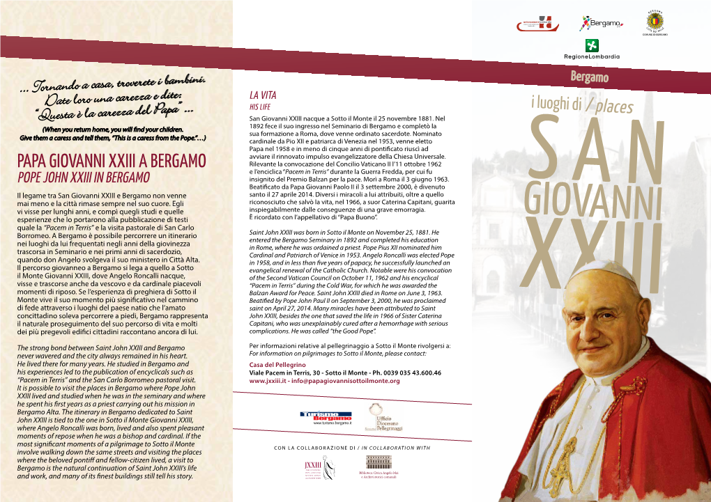 Papa Giovanni XXIII a Bergamo Rilevante La Convocazione Del Concilio Vaticano II L’11 Ottobre 1962