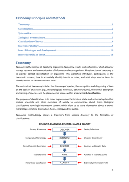 Taxonomy Principles and Methods