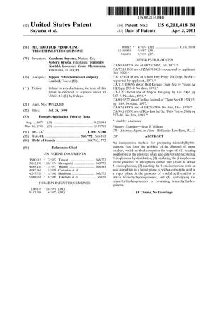 (12) United States Patent (10) Patent No.: US 6,211,418 B1 Suyama Et Al