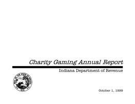 Charity Gaming Annual Report Indiana Department of Revenue