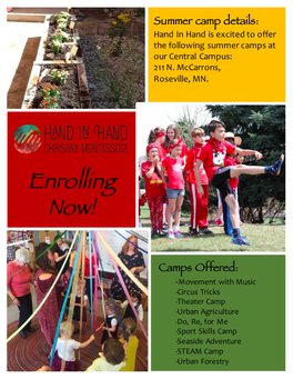 Summer Camp Brochure