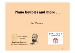 Nano Boubles and More … Talk