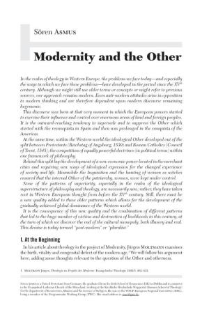 Sören ASMUS: Modernity and the Other