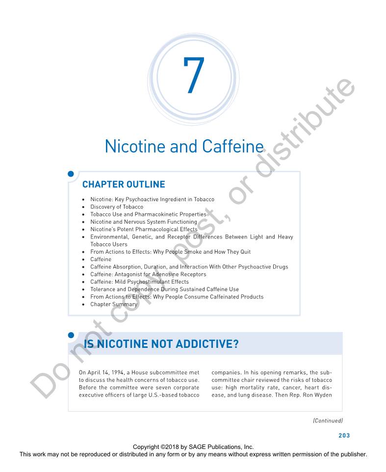 Nicotine and Caffeine