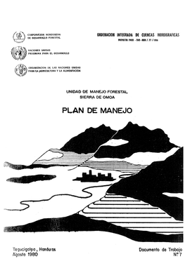 Plan De Manejo. Unidad De Manejo Forestal Sierra De Omoa