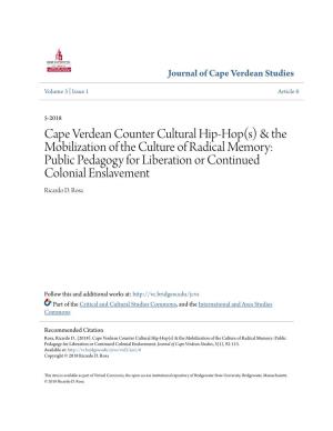 Cape Verdean Counter Cultural Hip-Hop(S)