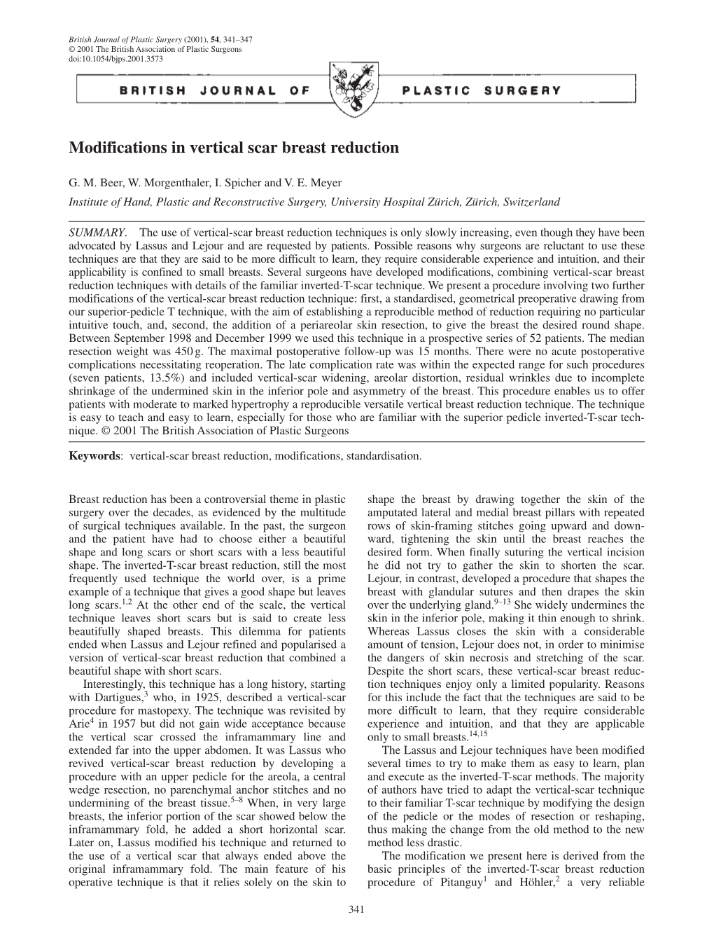 Modifications in Vertical Scar Breast Reduction