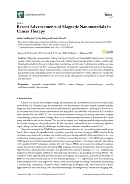 Recent Advancements of Magnetic Nanomaterials in Cancer Therapy