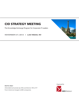 Cio Strategy Meeting