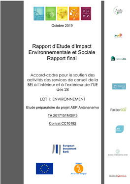 Rapport D'etude D'impact Environnementale Et Sociale Rapport Final