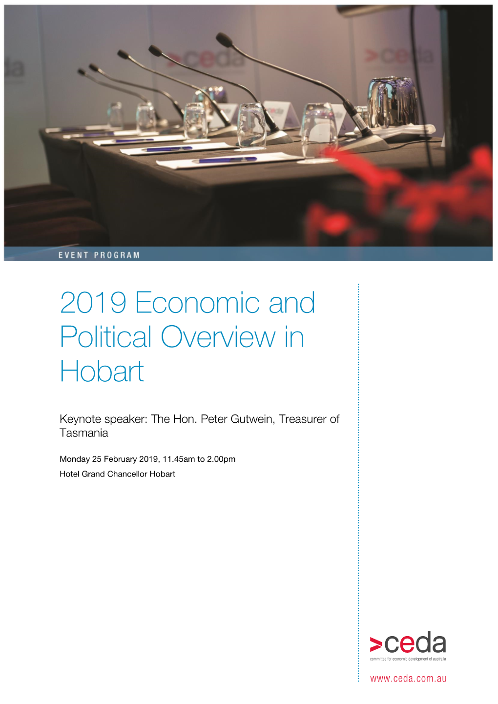 2019 Economic and Political Overview in Hobart