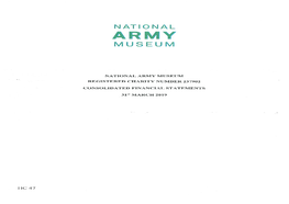 National Army Museum Consolidated Financial Statements 31 March 2019