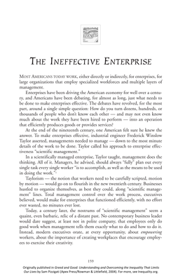 The Ineffective Enterprise