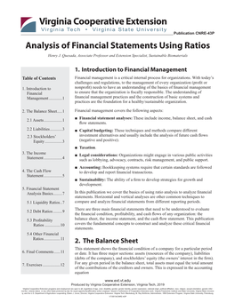 Analysis of Financial Statements Using Ratios Henry J