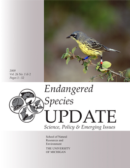 Endangered Species UPDATE Science, Policy & Emerging Issues
