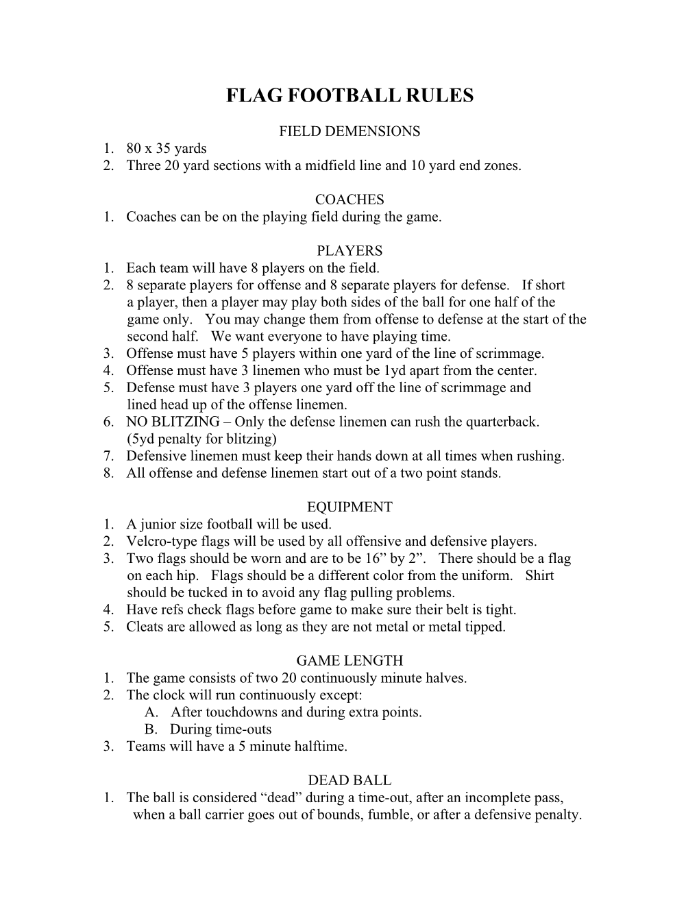 Flag Football Rules.Pdf