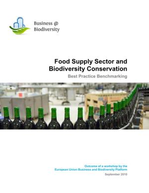 Food Supply Sector and Biodiversity Conservation Best Practice Benchmarking