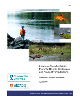 Interbasin Transfer Petition: from Tar River to Contentnea and Neuse River Subbasins