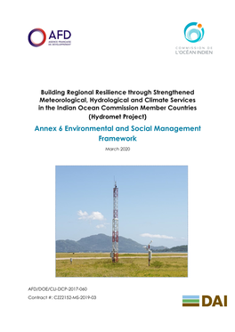 (Hydromet Project) Annex 6 Environmental and Social Management Framework