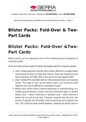 Blister Packs: Fold-Over & Two-Part Cards