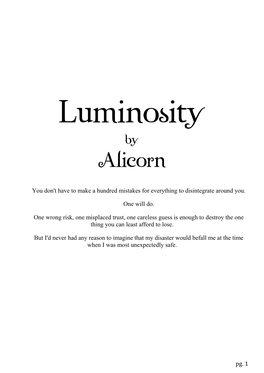 Luminosity | a Re-Imagining of Twilight | by Alicorn
